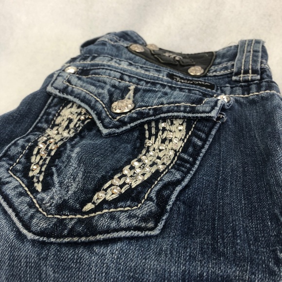 Miss Me | Women’s Fallen Angel Embellished Wings Bootcut Jeans - Picture 16 of 16